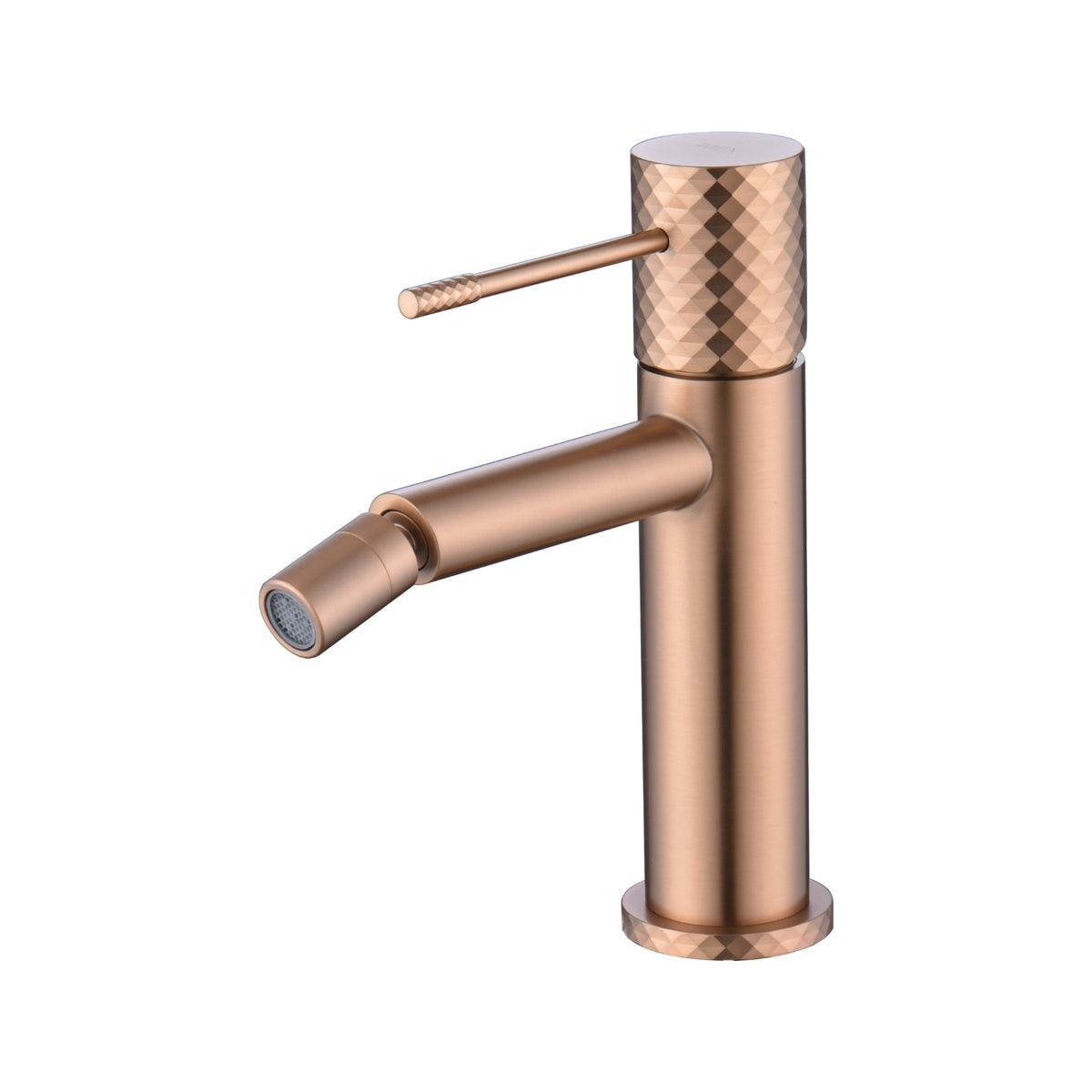 Monomando Bidé Génova IMEX Oro Rosa Cepillado