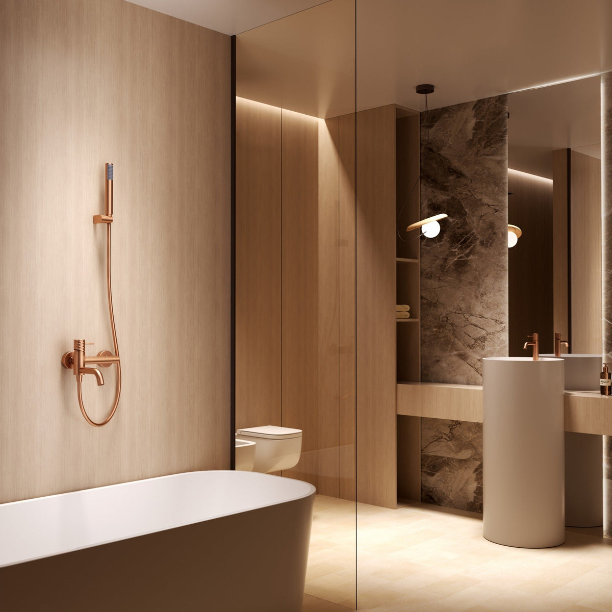 Kit Baño/ducha Monomando Génova IMEX instalado en un baño