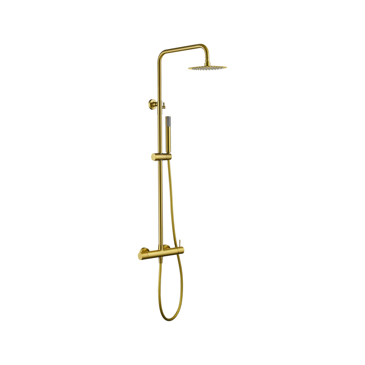Conjunto de Ducha Monomando Génova IMEX Oro Cepillado