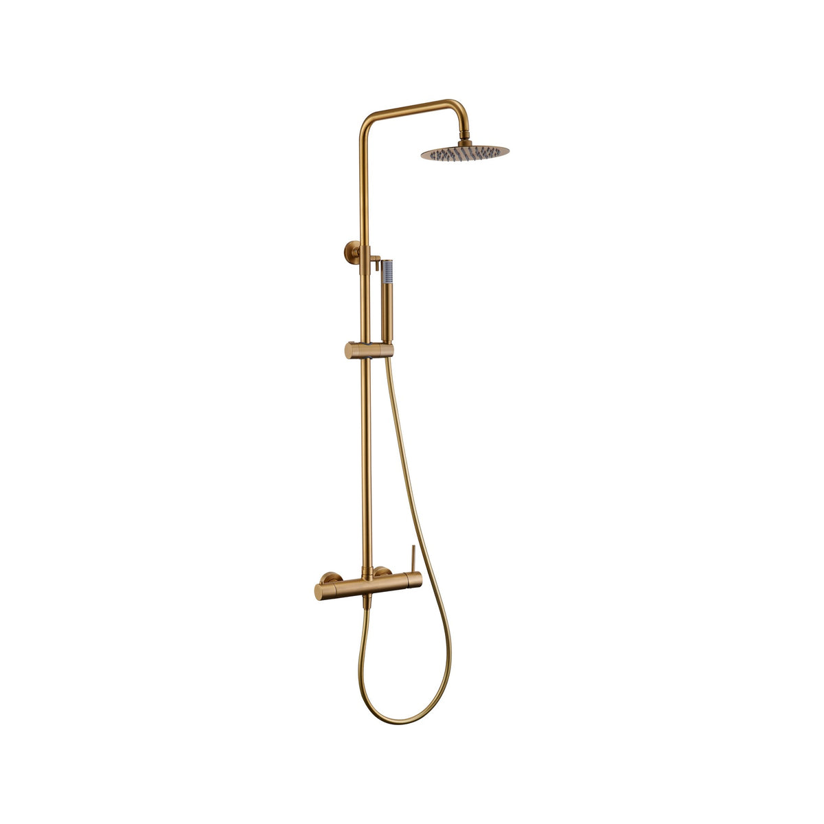 Conjunto de Ducha Monomando Monza IMEX Oro Cepillado
