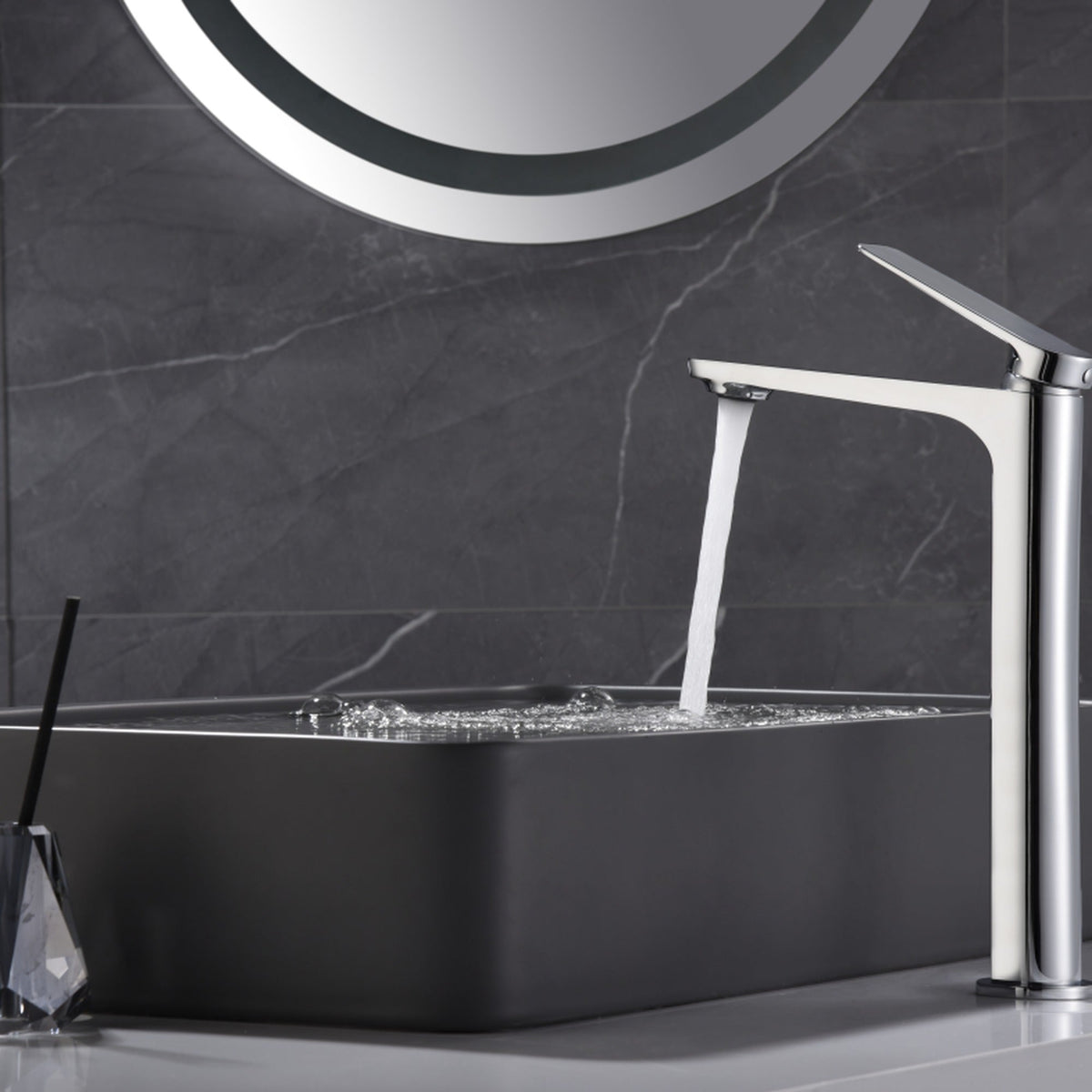 MONOMANDO LAVABO ALTO NÁPOLES IMEX en un baño real