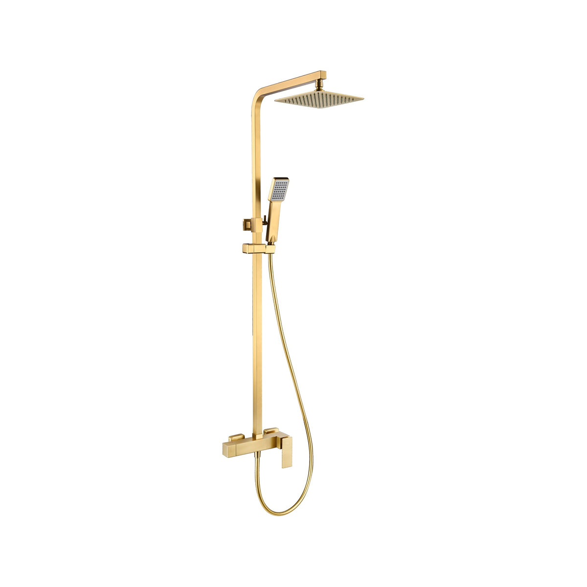 Conjunto de Ducha Monomando Pisa IMEX Oro Cepillado
