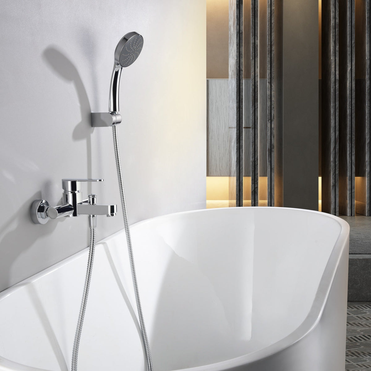Kit Baño/ducha Monomando Roma IMEX instalado en un baño