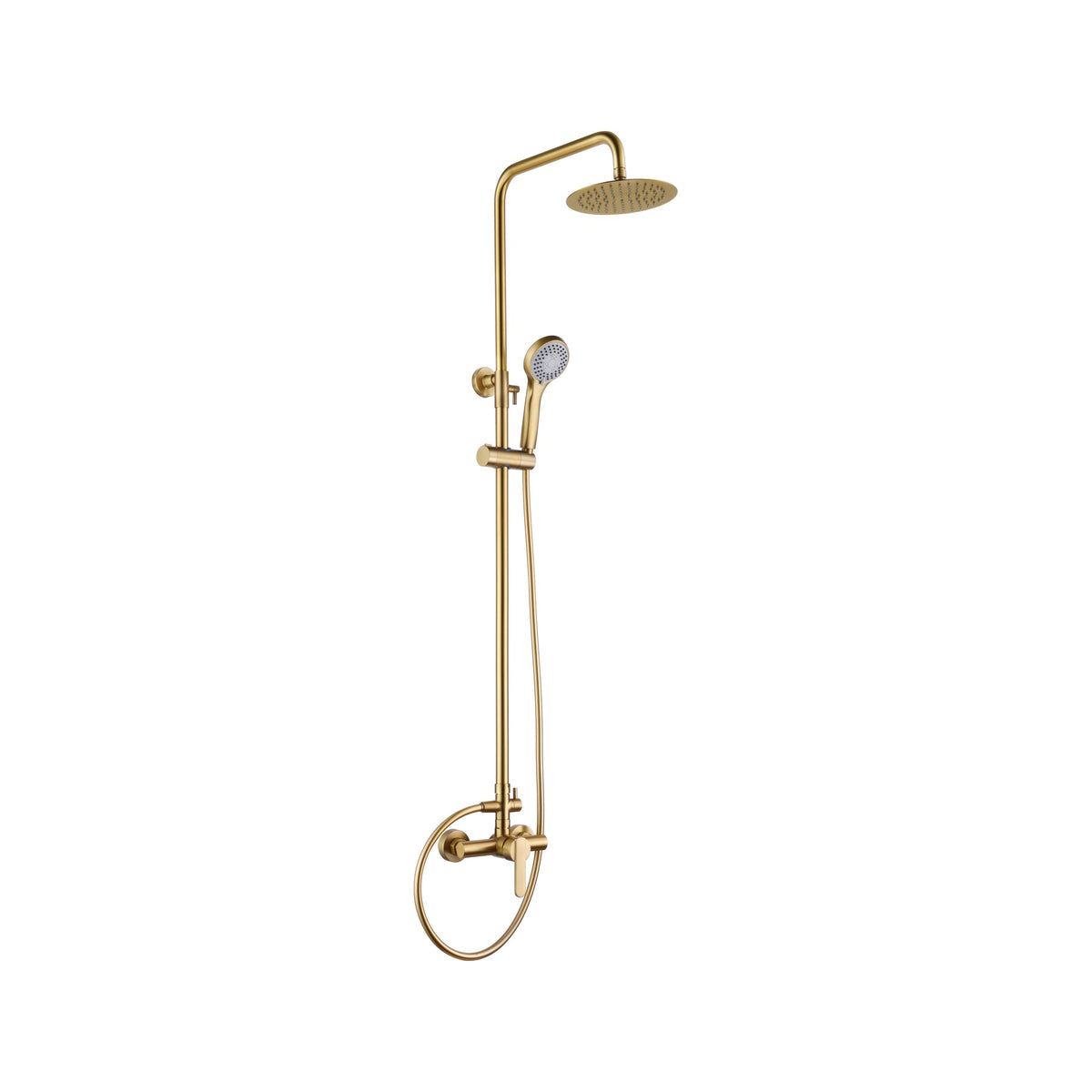 Conjunto de Ducha Monomando Roma IMEX Oro Cepillado