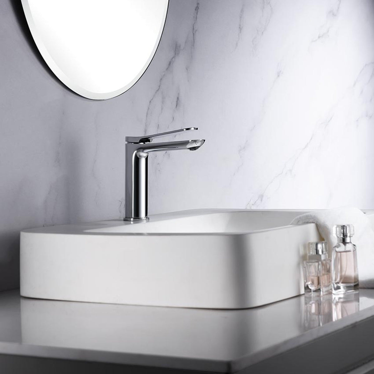 MONOMANDO LAVABO DINAMARCA IMEX en un baño real