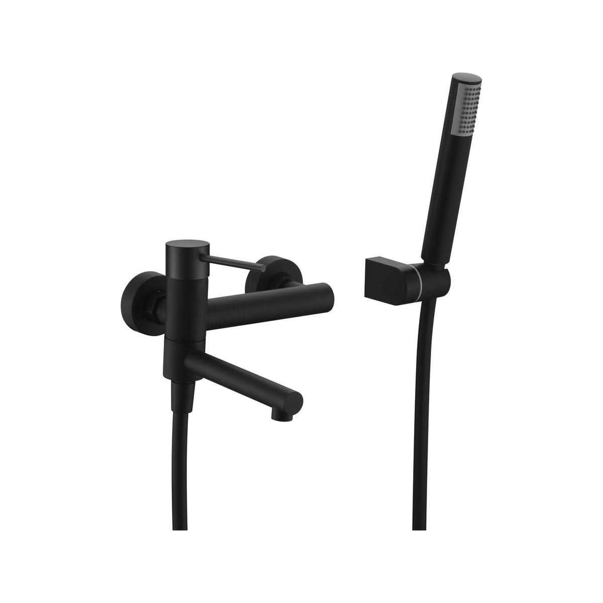 Kit Baño/ducha Monomando Milos Stick IMEX Negro Mate