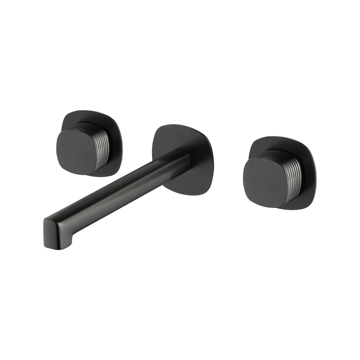 Bimando Empotrado de Lavabo Firenze en Black Gun Metal instalado a pared