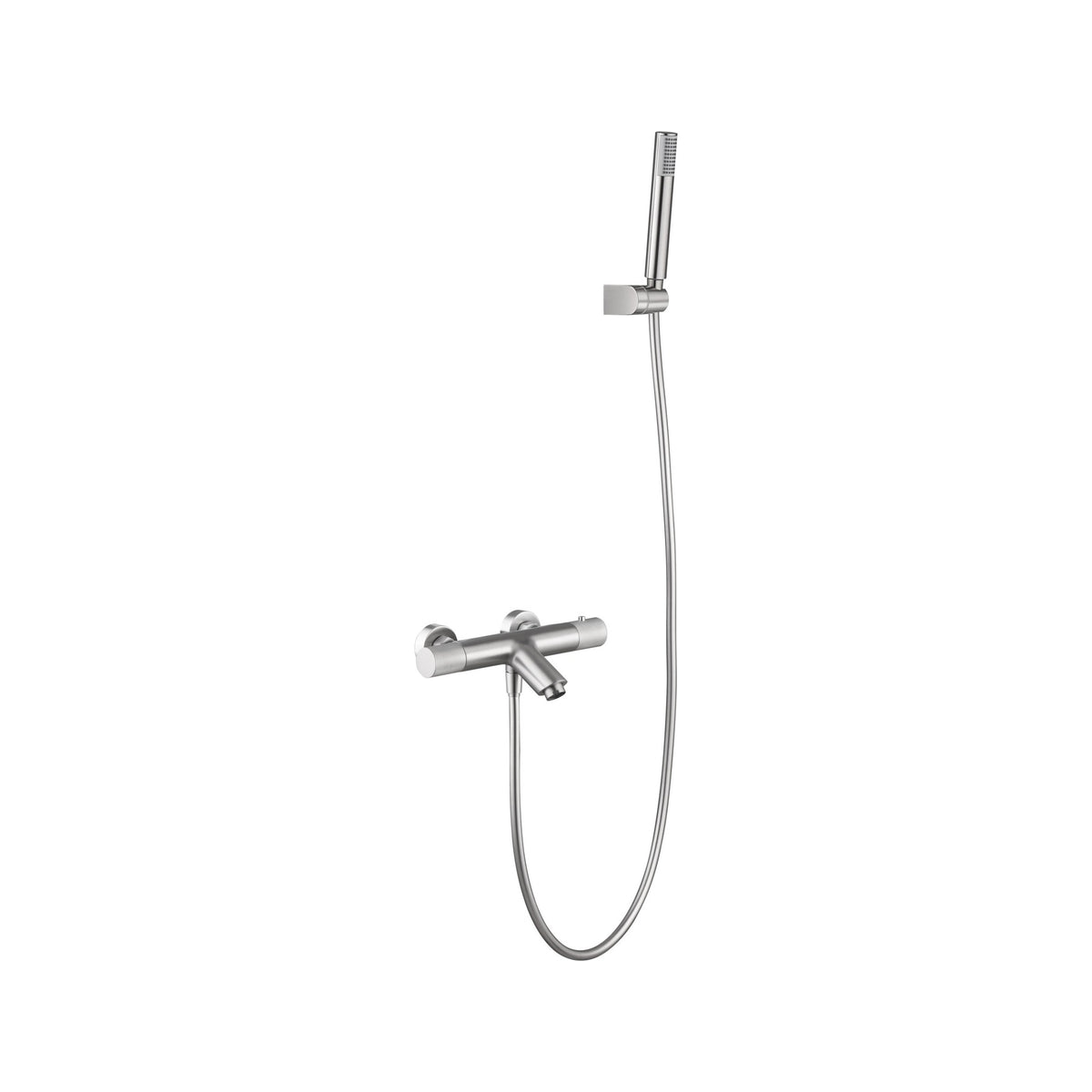 Kit Baño/ducha Termostático Line IMEX Níquel Cepillado