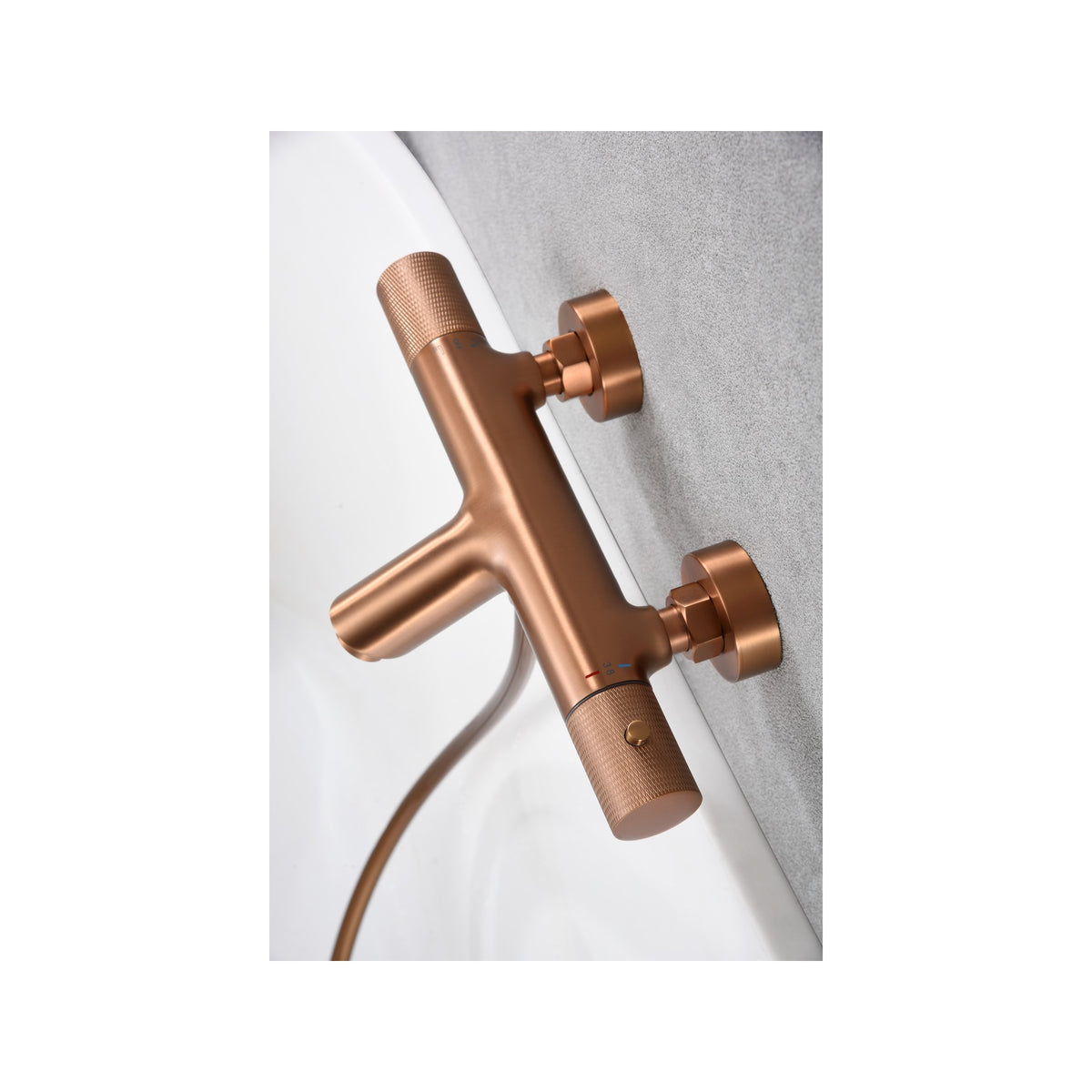 Kit Baño/ducha Termostático Line IMEX Oro Rosa Cepillado