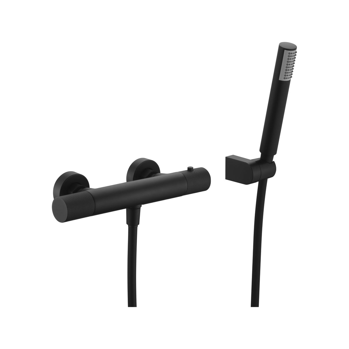 Kit de Ducha Termostático Line IMEX Negro Mate