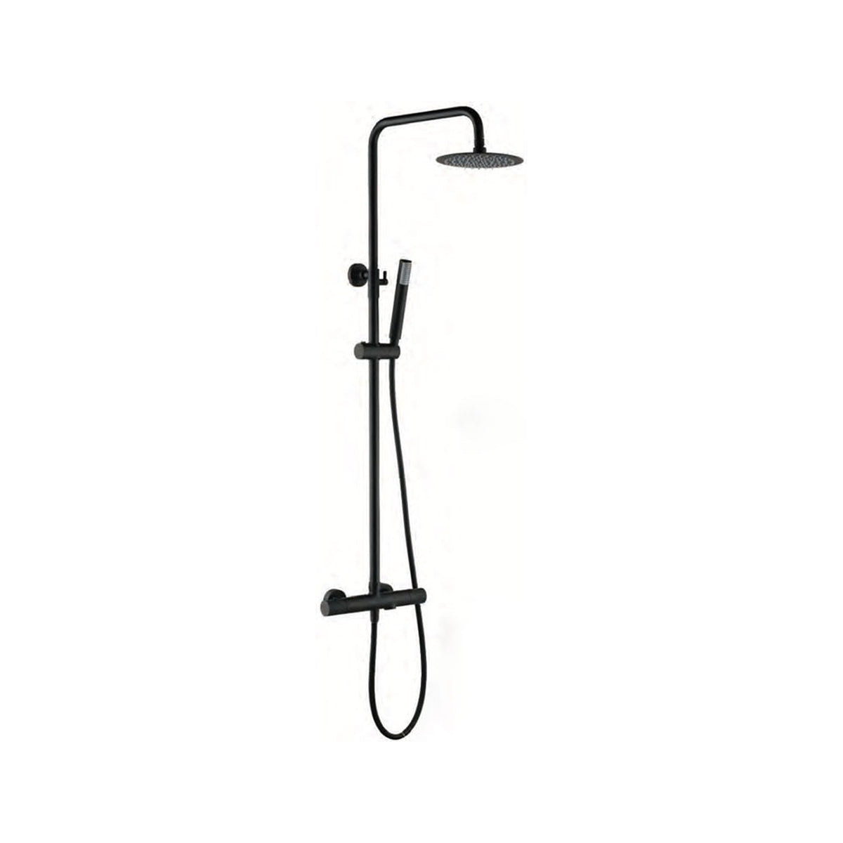 Conjunto de Bañera Termostático Line IMEX Negro Mate