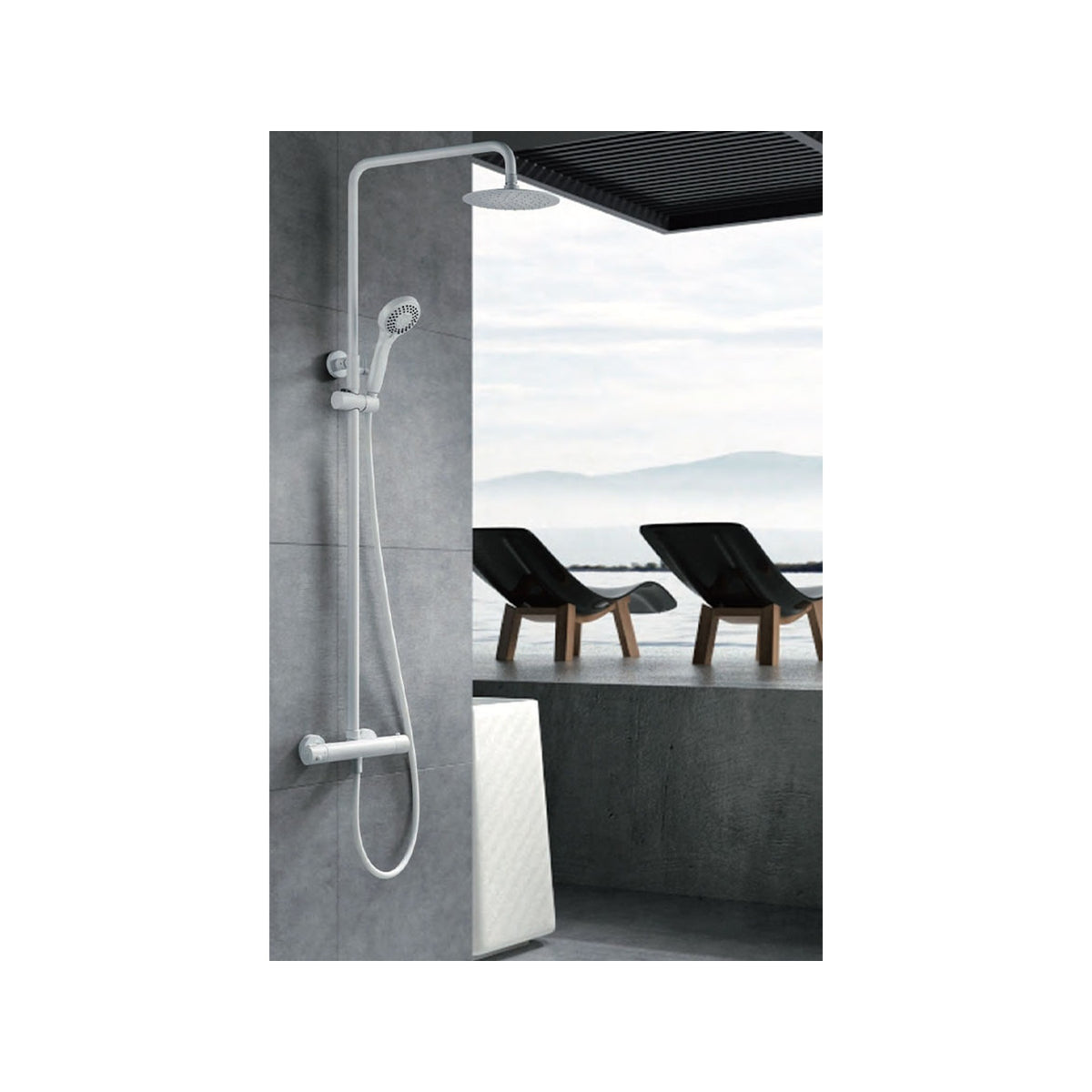 Conjunto Ducha IMEX Blanco Mate