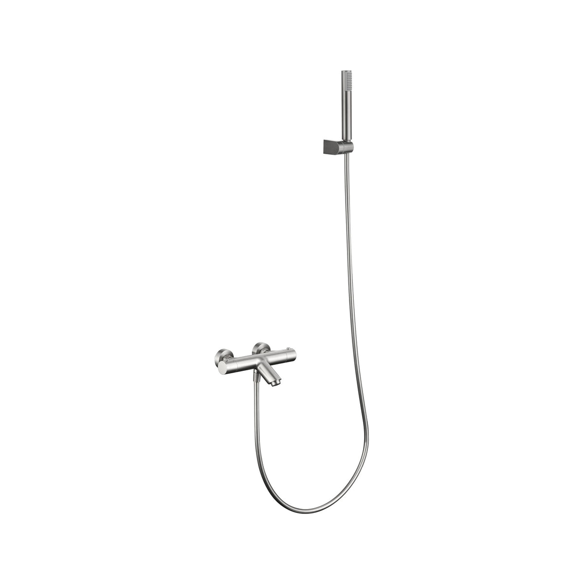 Kit Baño/ducha Termostático Monza IMEX Níquel Cepillado