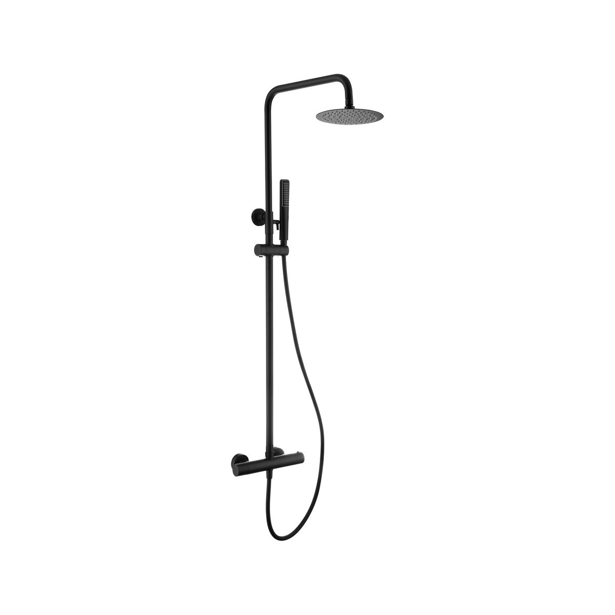 Conjunto de Ducha Termostático Nápoles IMEX Negro Mate