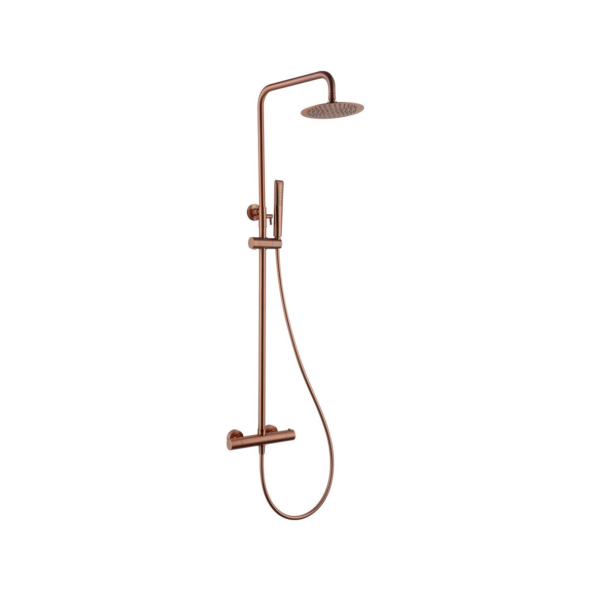 Conjunto de Ducha Termostático Nápoles IMEX Oro Rosa Cepillado