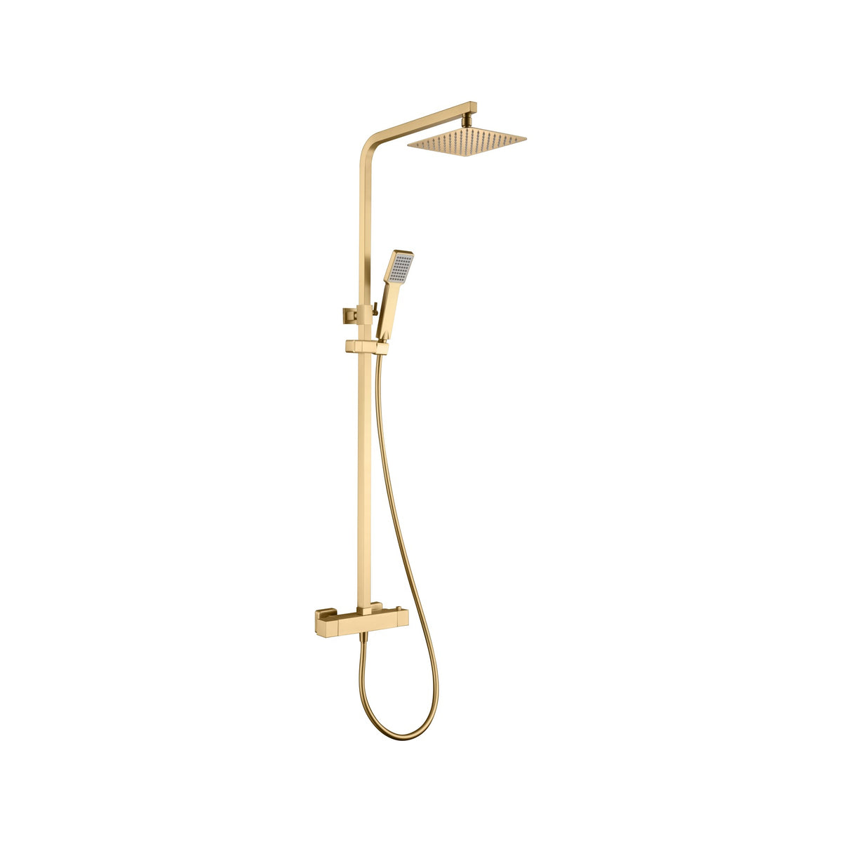 Conjunto de Ducha Termostática Vigo IMEX Oro Cepillado