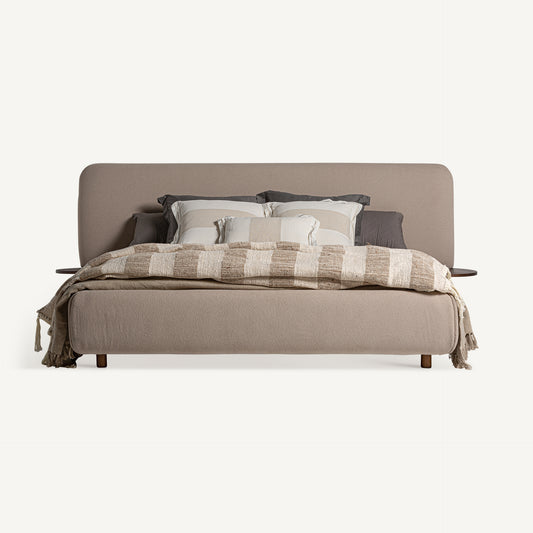 Cama DAYTON  materiales de LINO,MADERA DE PINO,ESPUMA