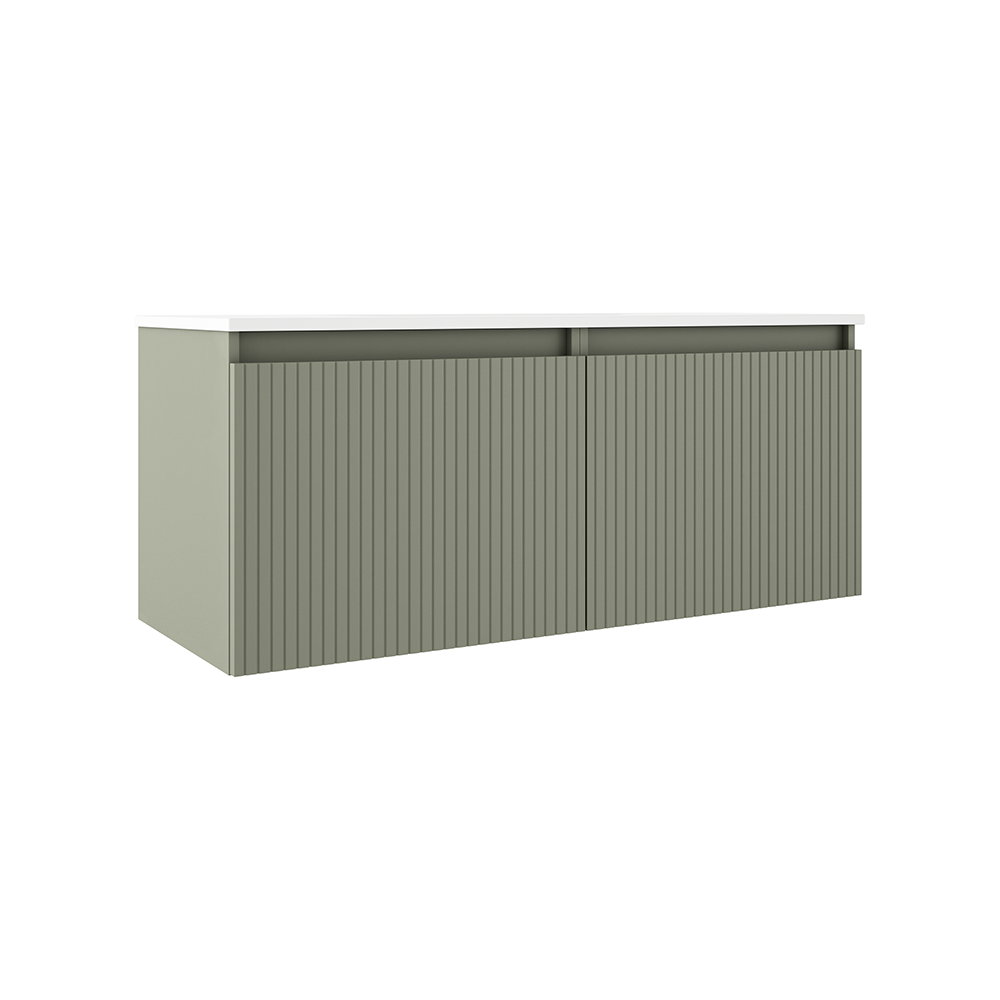 Mueble de baño VISOBATH 120 cm Duo, verde musgo