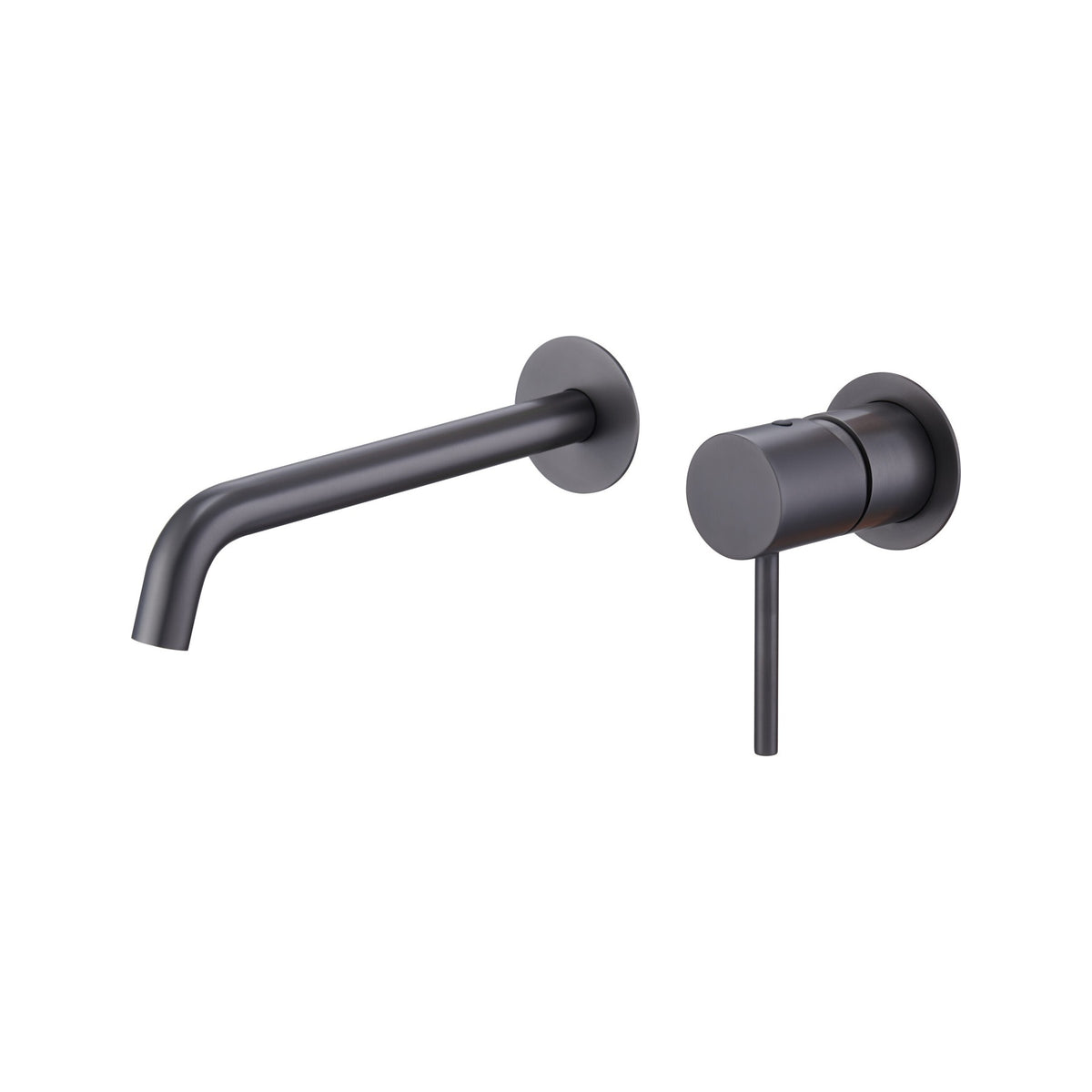Monomando Empotrado de Lavabo Monza en Black Gun Metal instalado a pared
