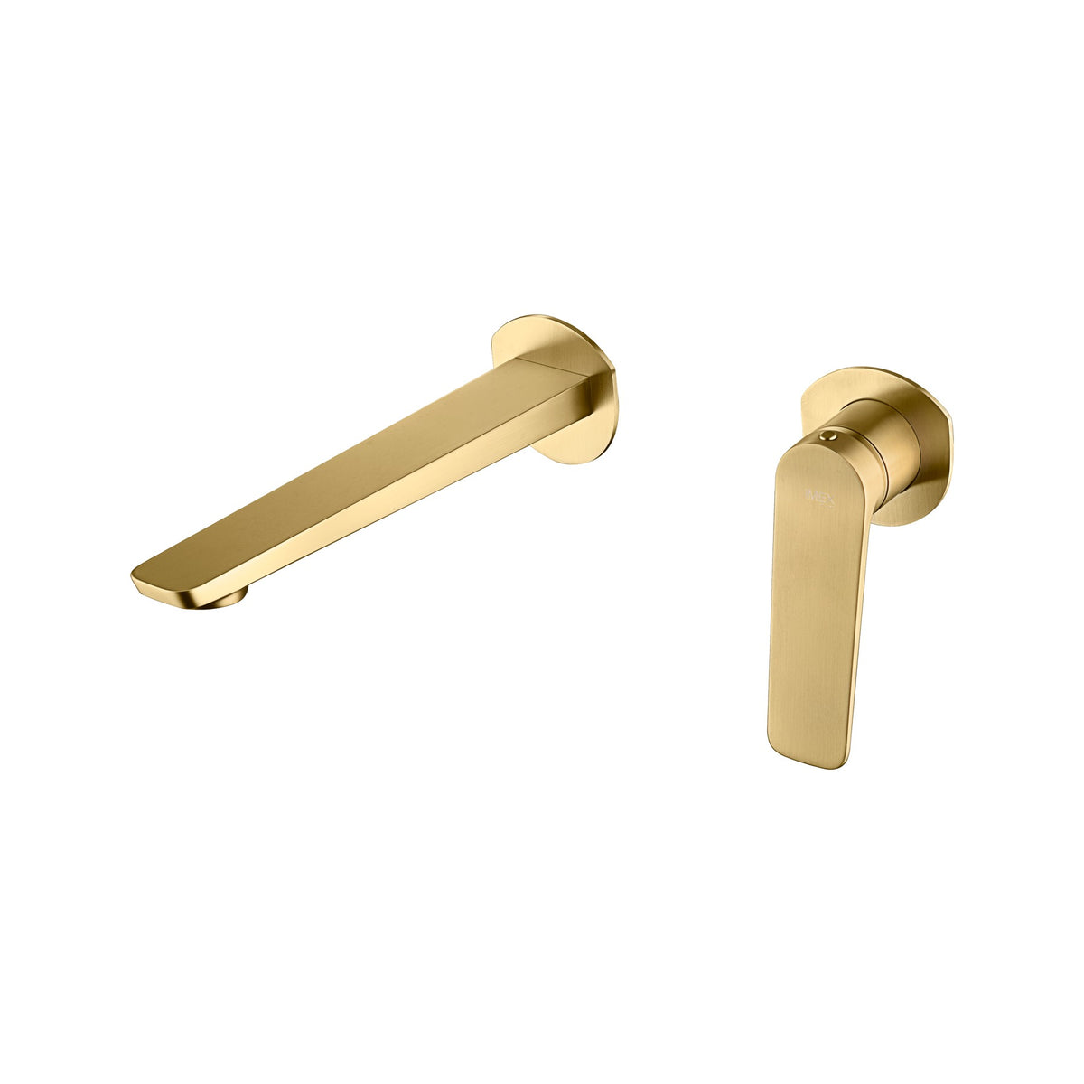 Monomando Empotrado de Lavabo Nápoles en Oro Cepillado instalado a pared