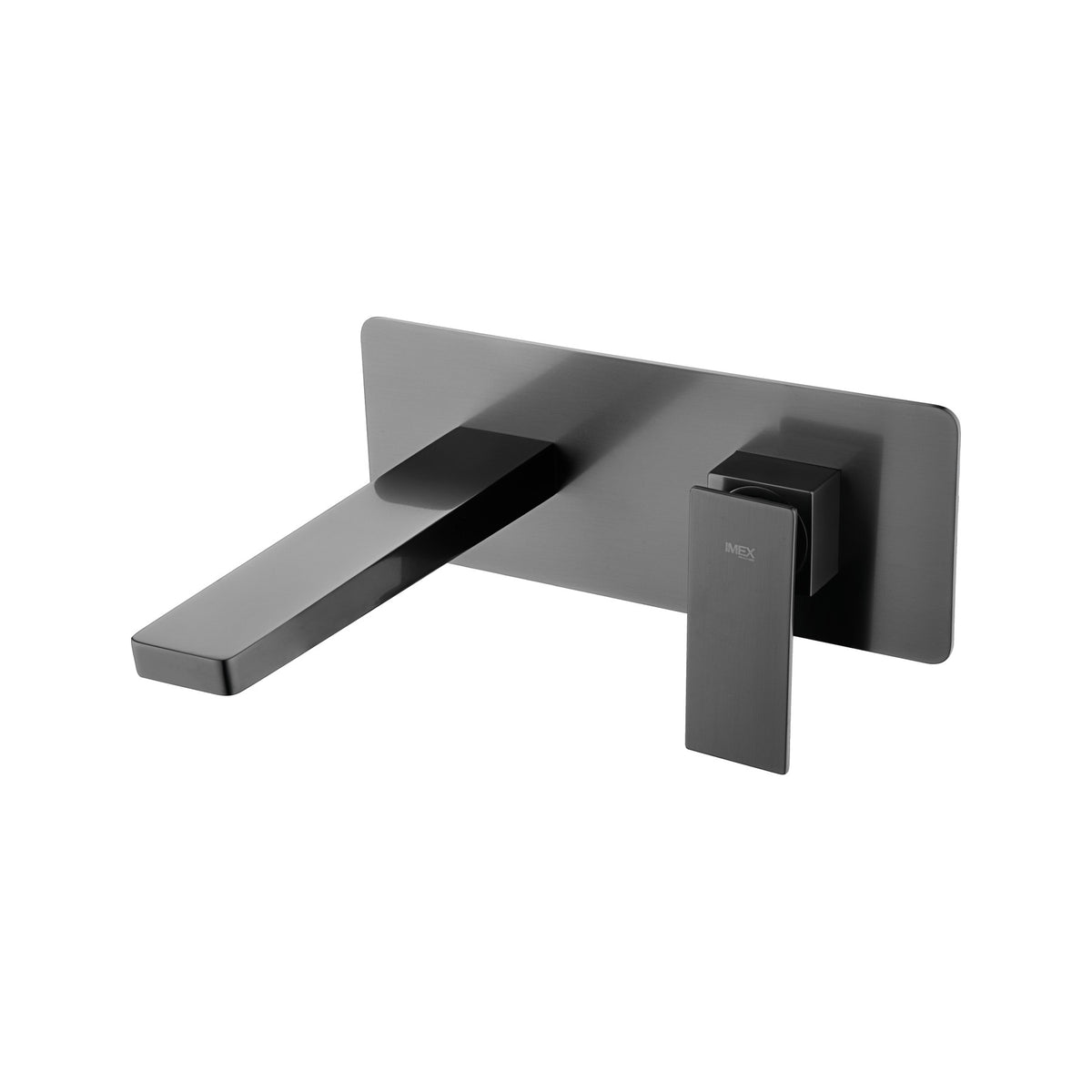 Monomando Empotrado de Lavabo Pisa en Black Gun Metal instalado a pared