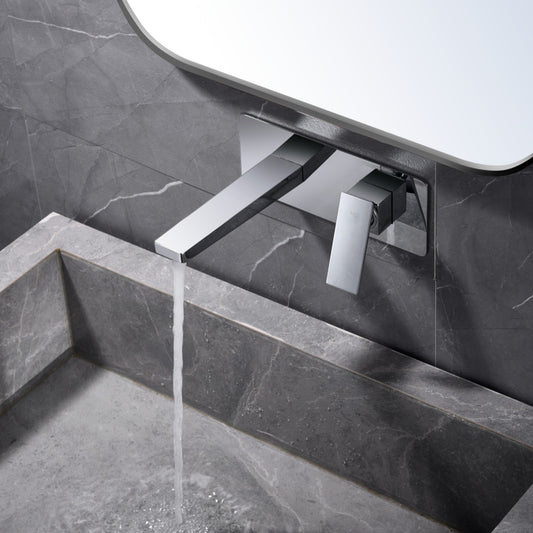 Monomando Empotrado de Lavabo Pisa IMEX instalado en un baño