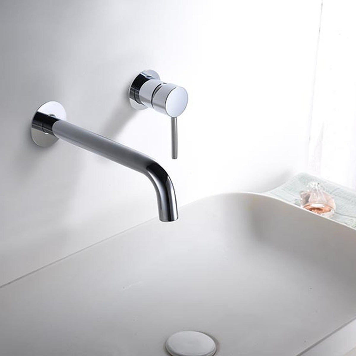 Monomando Empotrado de Lavabo IMEX instalado en un baño