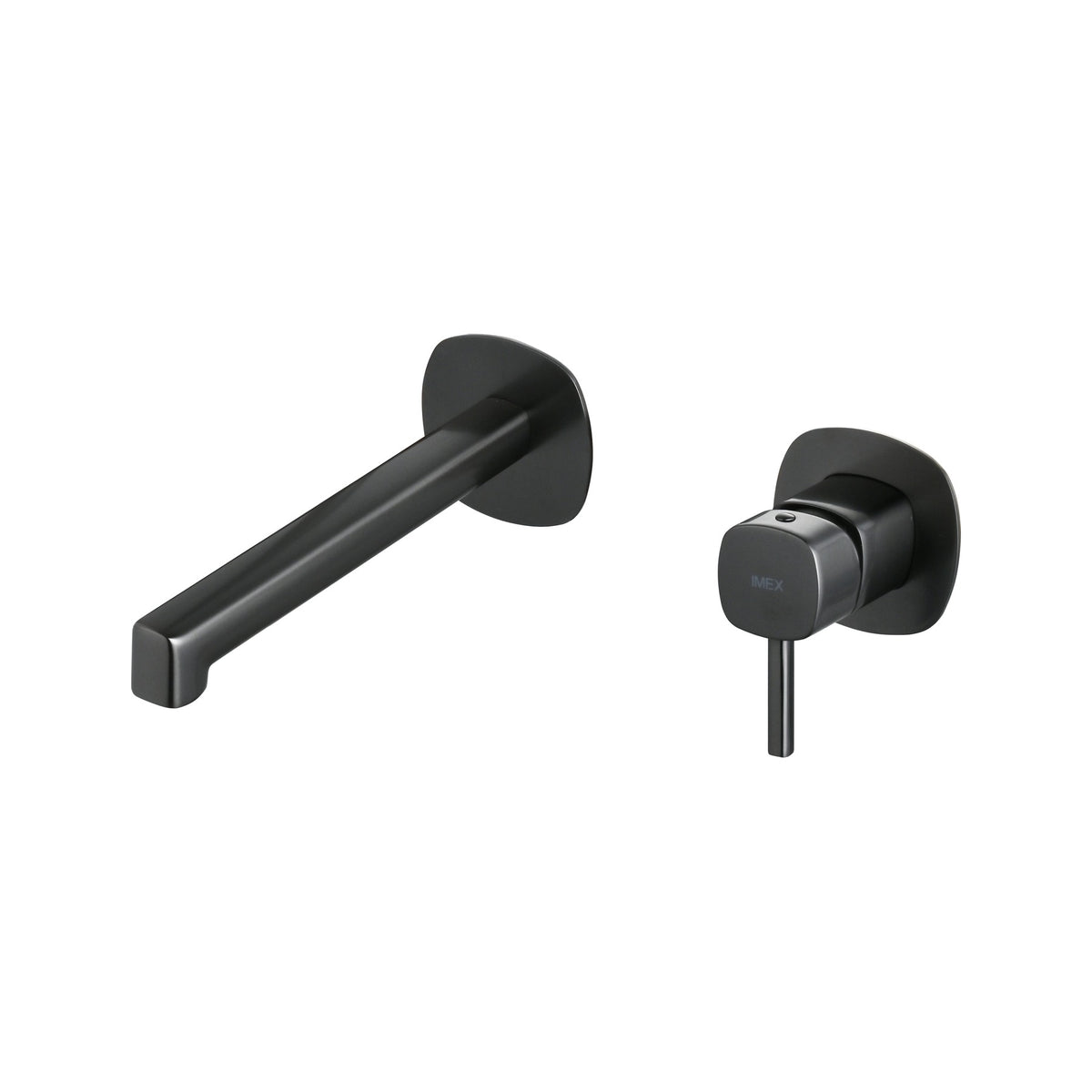 Monomando Empotrado de Lavabo Toscana en Black Gun Metal instalado a pared