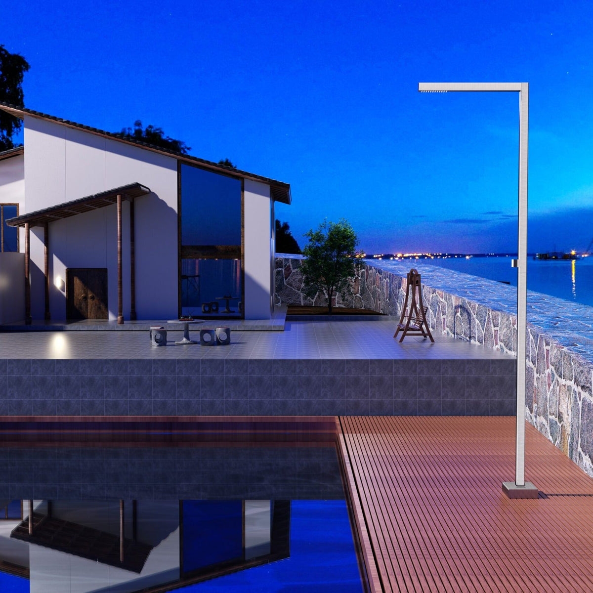 Grifo de Piscina Alabama IMEX instalado en una piscina
