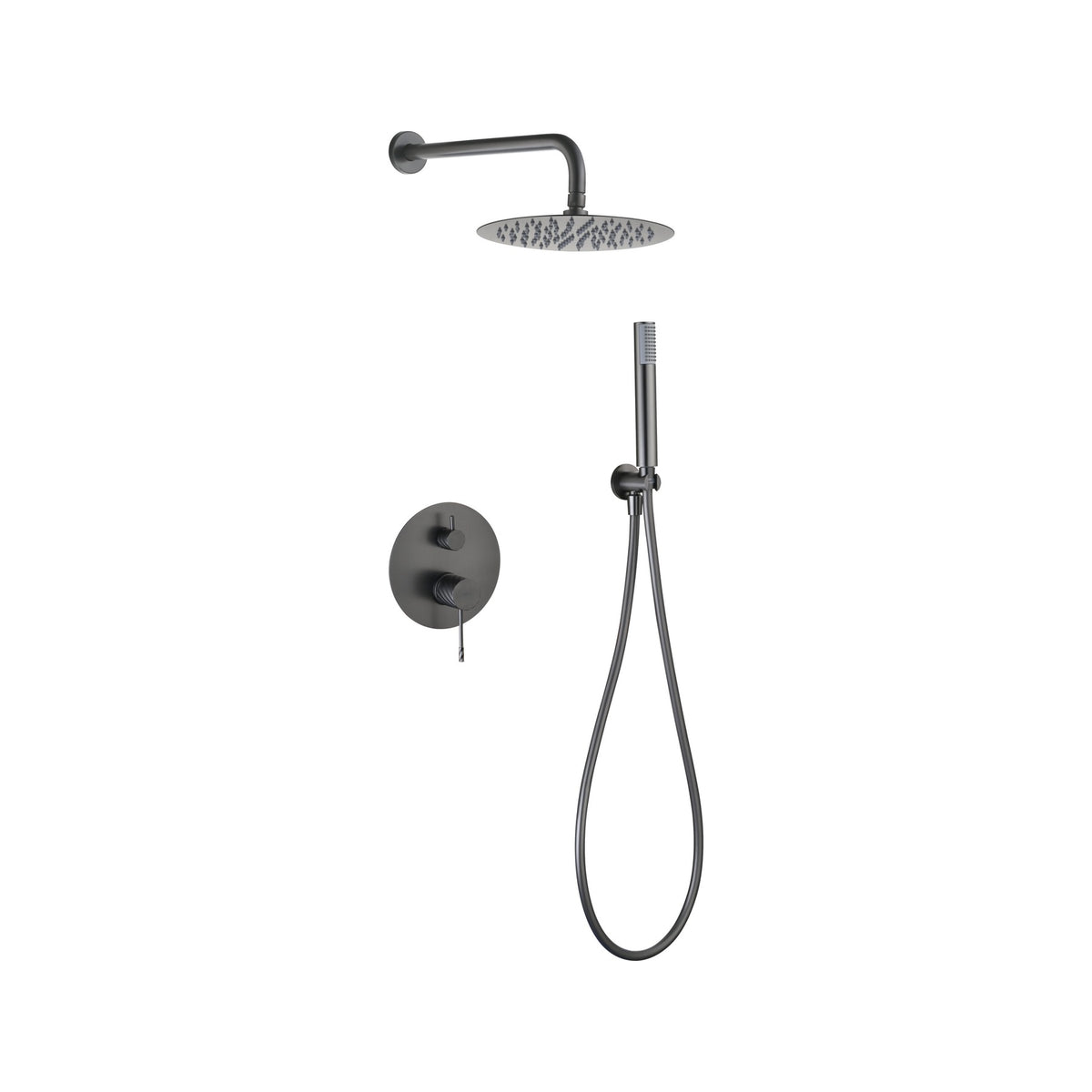 Conjunto de Ducha Monomando Empotrado Bless IMEX Black Gun Metal