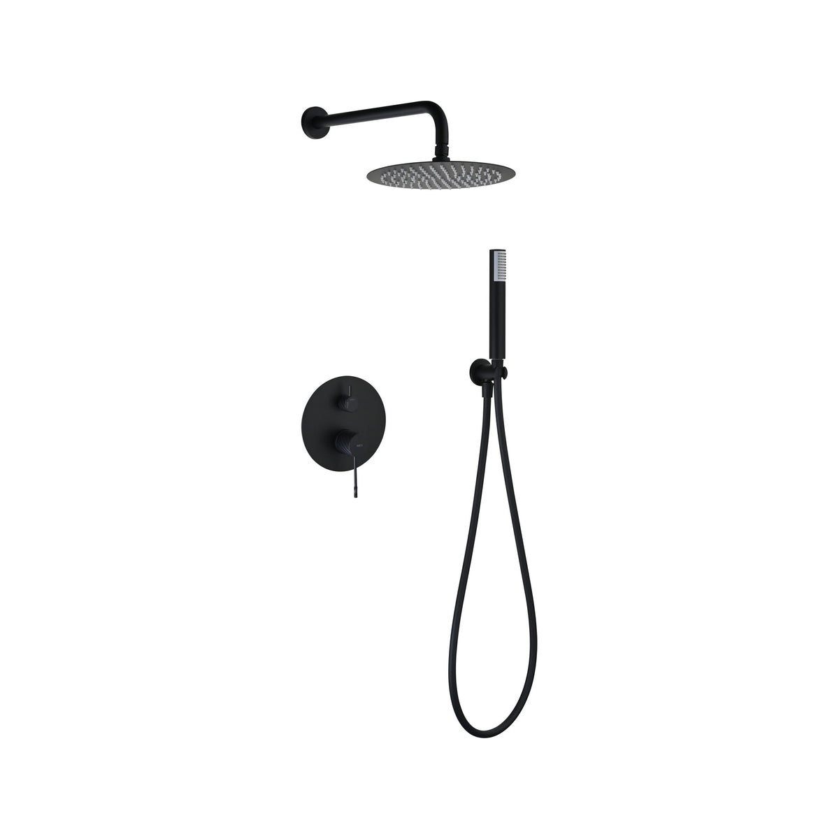 Conjunto de Ducha Monomando Empotrado Bless IMEX Negro Mate