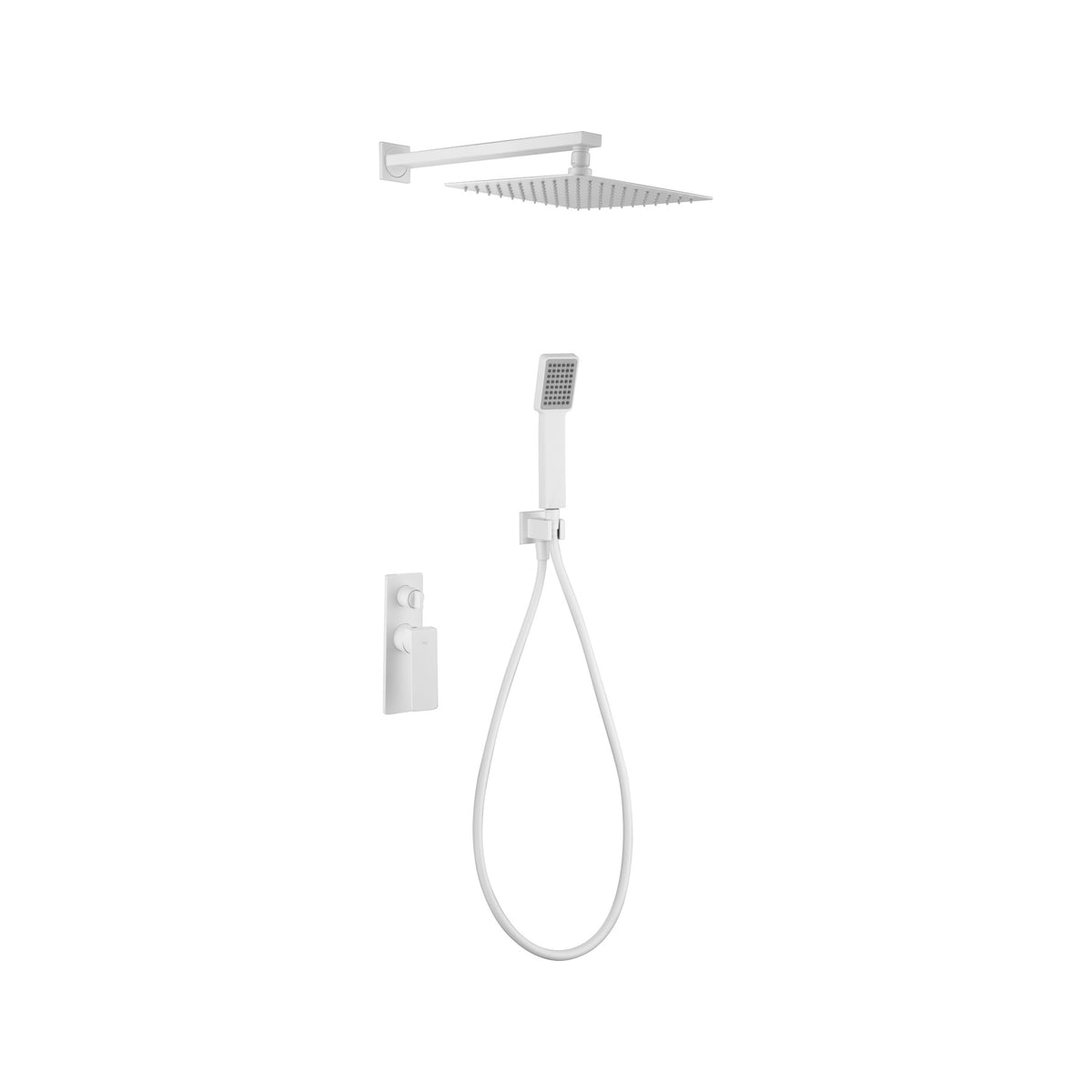 Conjunto de Ducha Monomando Empotrado Fiyi IMEX Blanco Mate