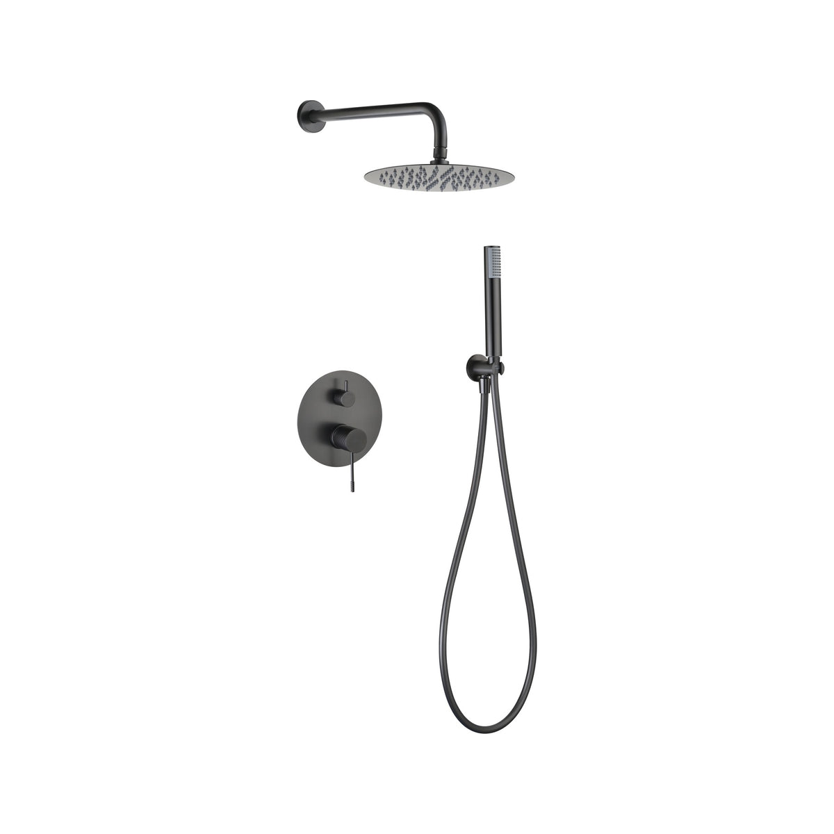 Conjunto de Ducha Monomando Empotrado Génova IMEX Black Gun Metal