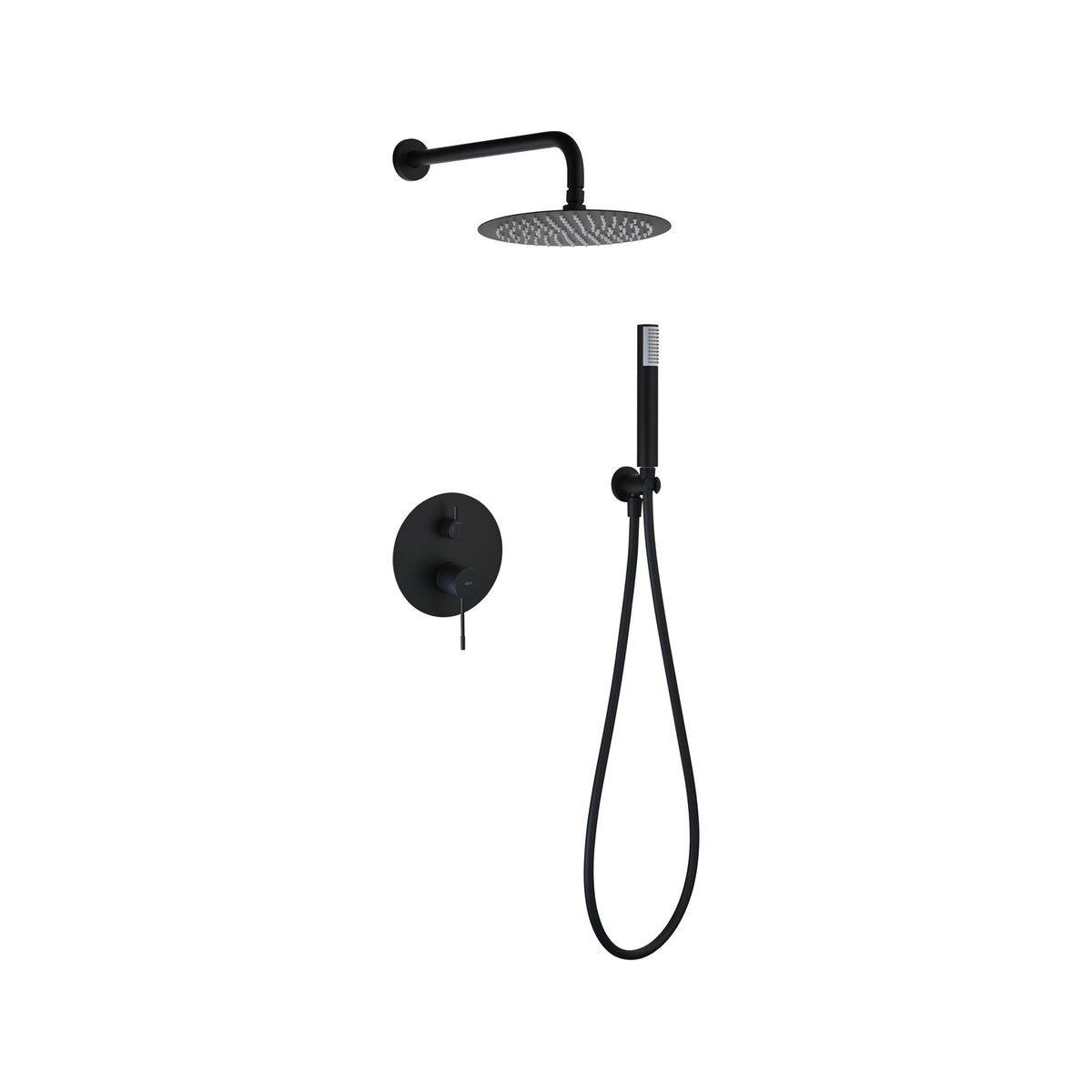 Conjunto de Ducha Monomando Empotrado Génova IMEX Negro Mate
