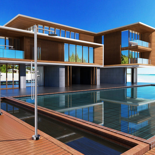 Grifo de Piscina Kansas IMEX instalado en una piscina