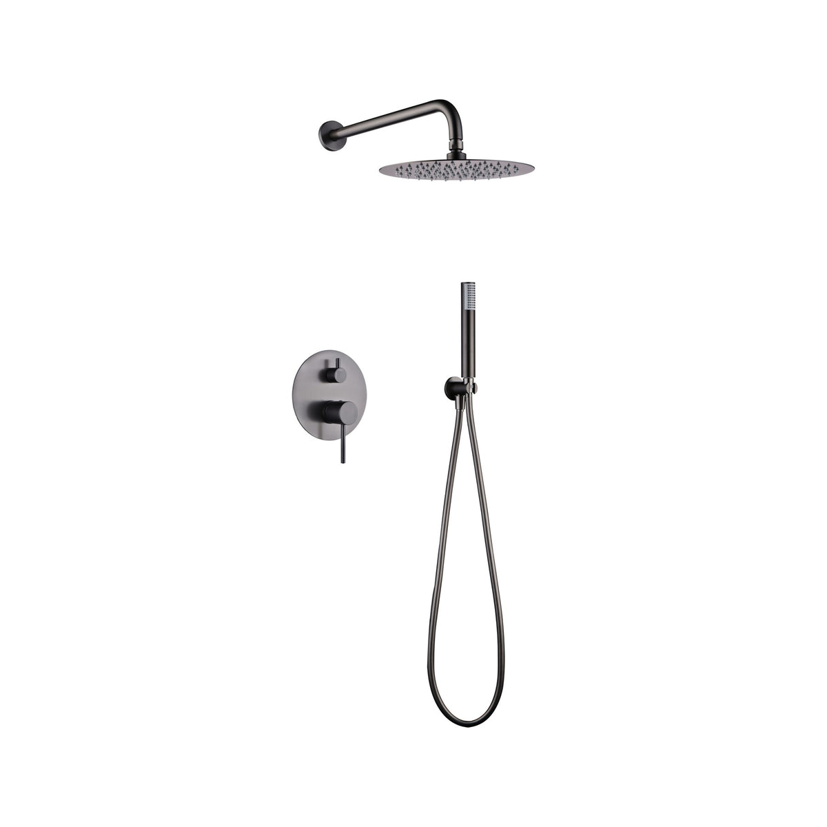 Conjunto de Ducha Monomando Empotrado Monza IMEX Black Gun Metal