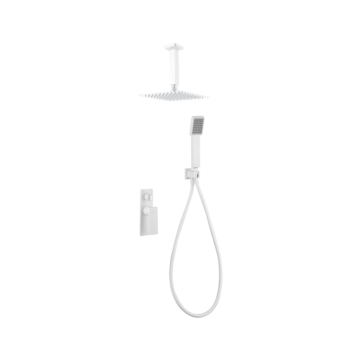 Conjunto de Ducha Monomando Empotrado Nadi IMEX Blanco Mate