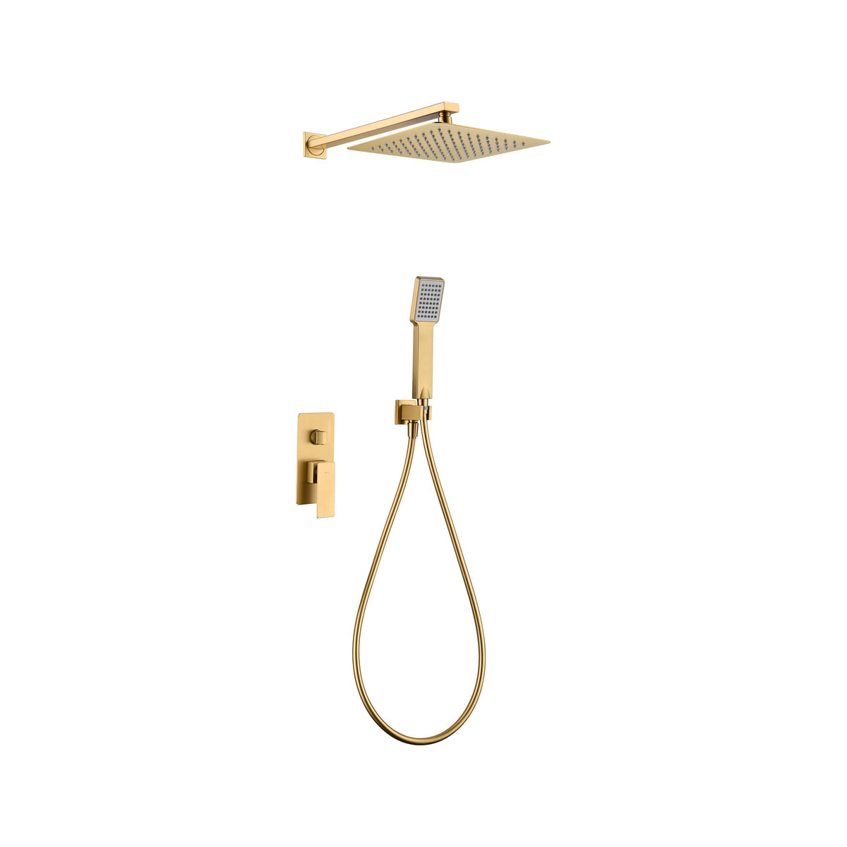 Conjunto de Ducha Monomando Empotrado Pisa IMEX Oro Cepillado