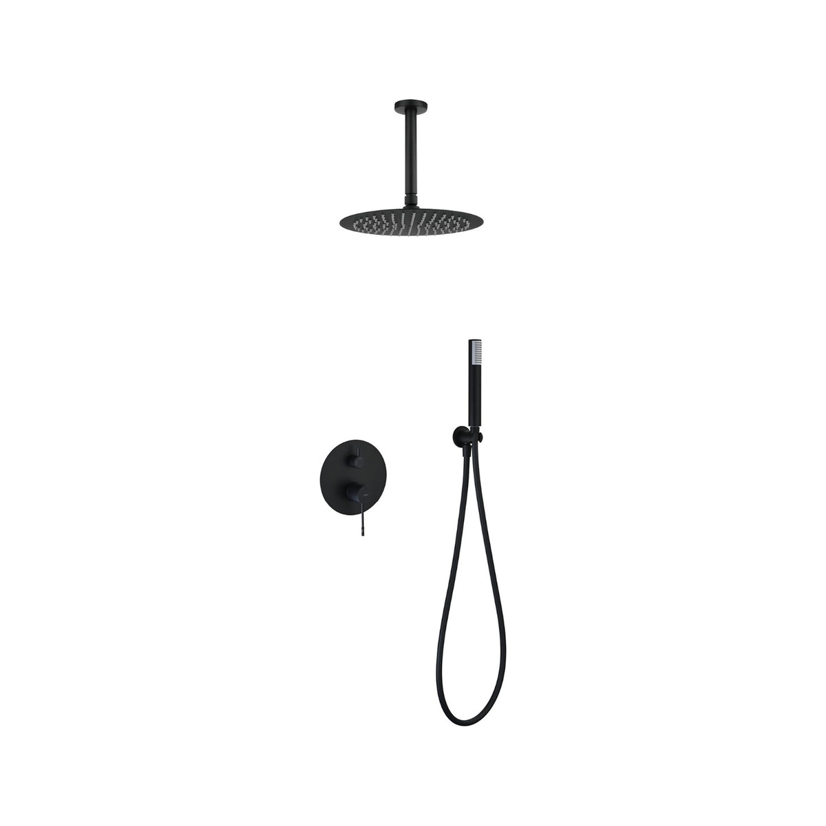 Conjunto de Ducha Monomando Empotrado Palau IMEX Negro Mate