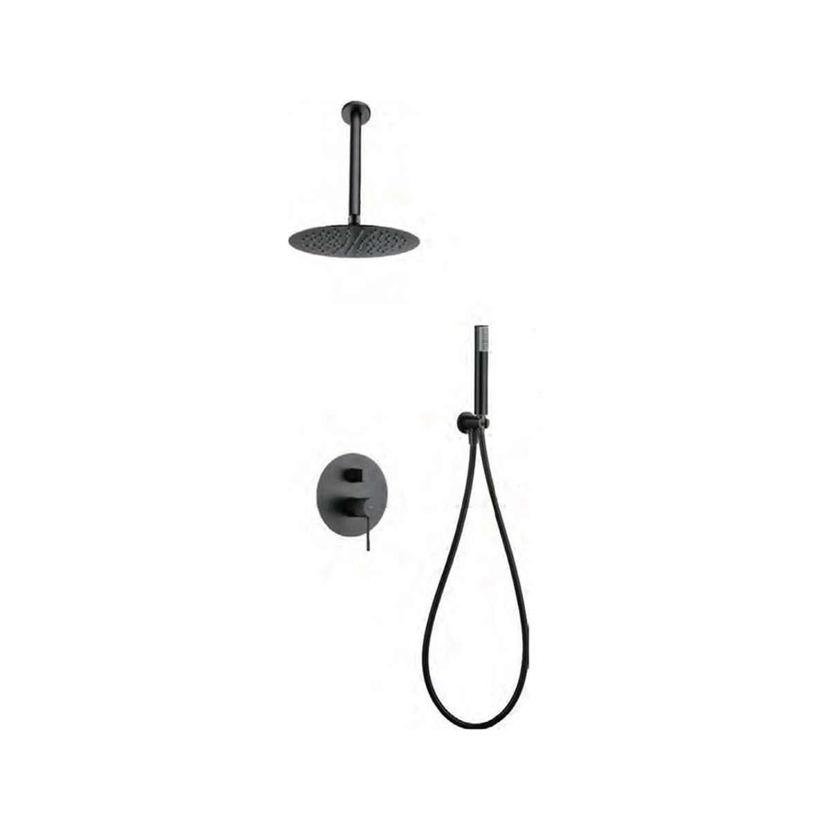 Conjunto de Ducha Monomando Empotrado Top IMEX Black Gun Metal