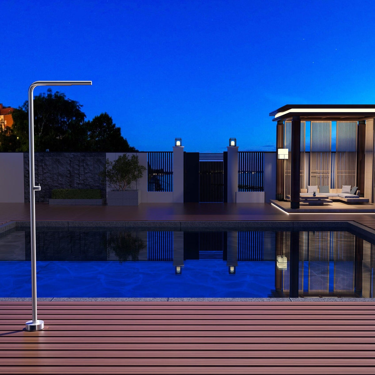 Grifo de Piscina Texas IMEX instalado en una piscina
