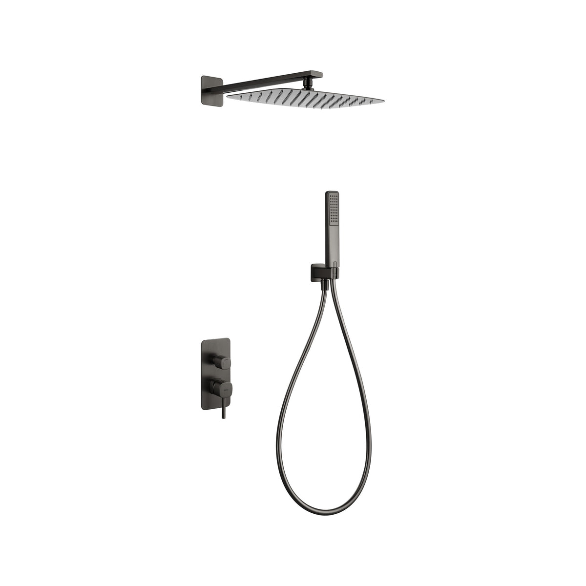 Conjunto de Ducha Monomando Empotrado Toscana IMEX Black Gun Metal