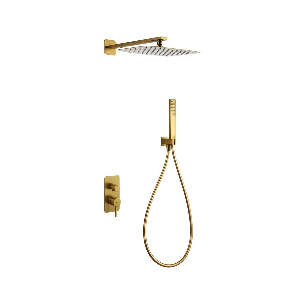 Conjunto de Ducha Monomando Empotrado Toscana IMEX Oro Cepillado