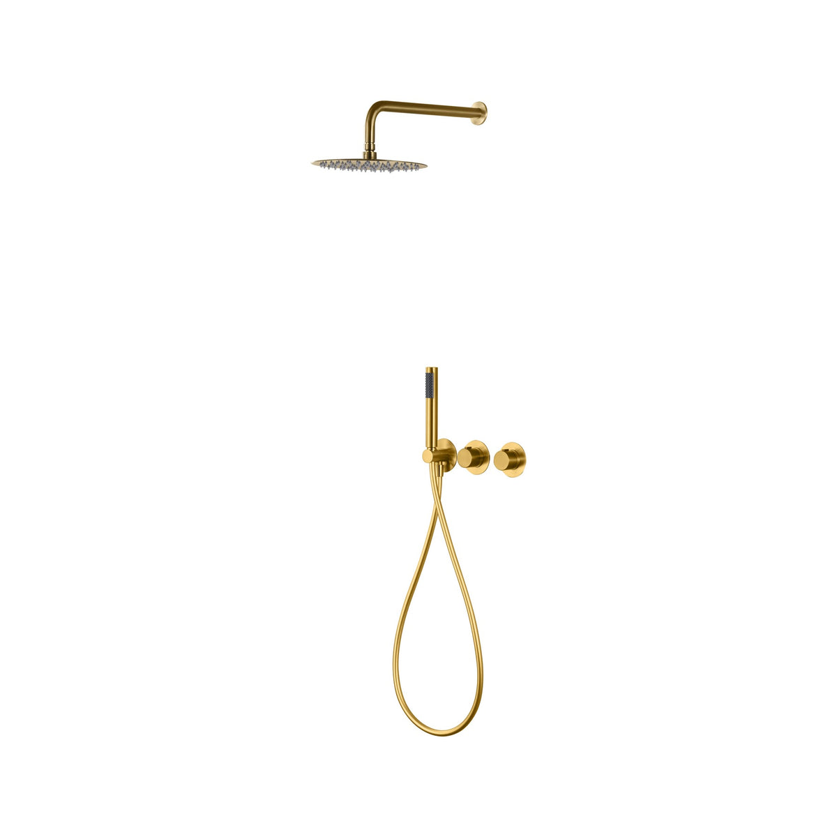 Conjunto de Ducha Termostático Empotrado Assen IMEX Oro Cepillado