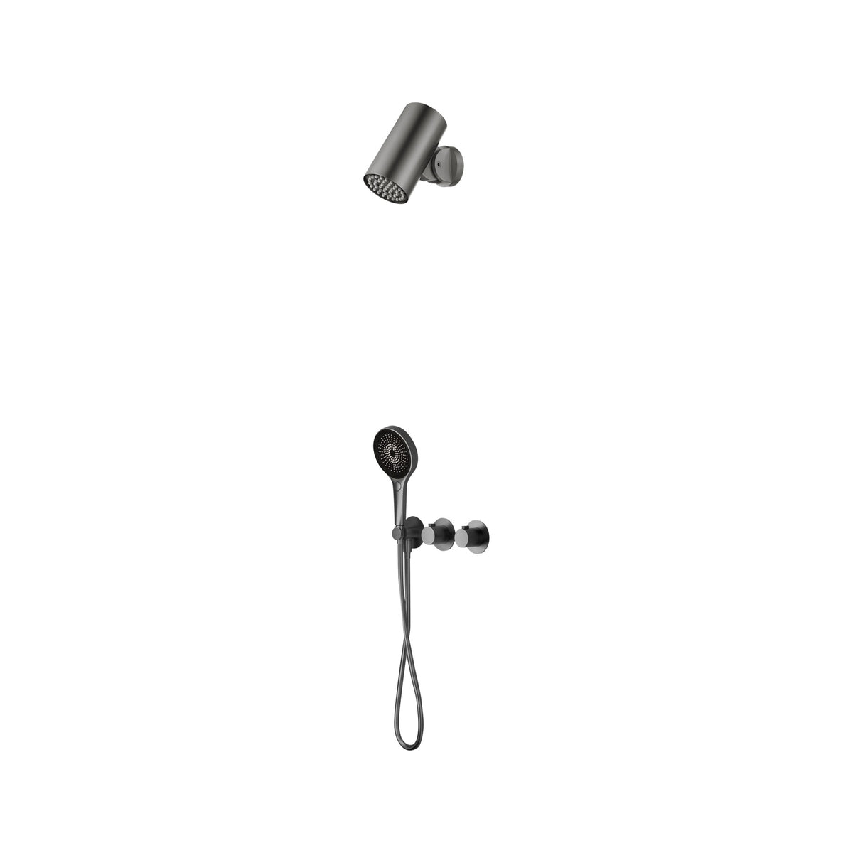 Conjunto de Ducha Termostático Empotrado Azores IMEX Black Gun Metal