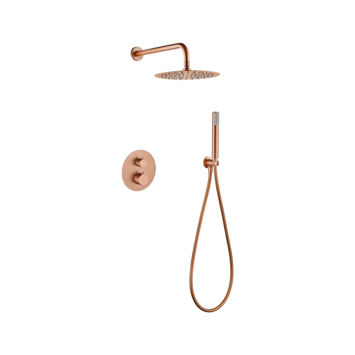 Conjunto Ducha IMEX Oro Rosa Cepillado