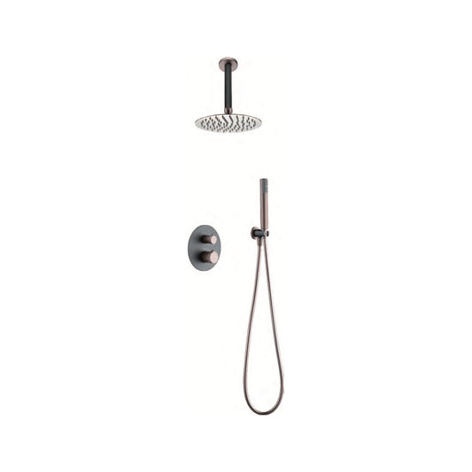 Conjunto de Ducha Termostático Empotrado Top IMEX Gris Mate