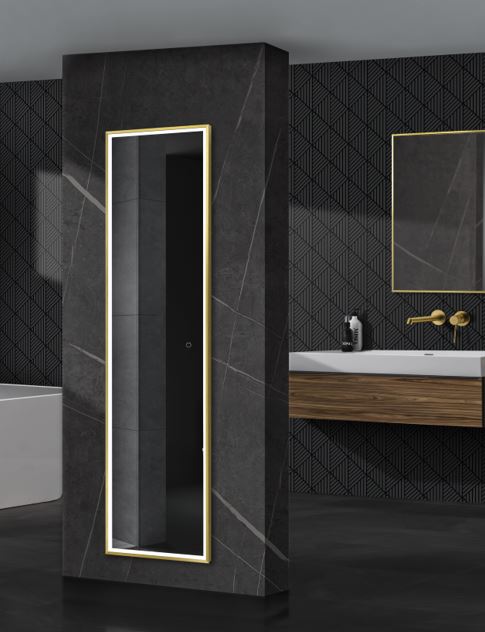 Espejo New york Ledimex con luz LED en un baño contemporáneo