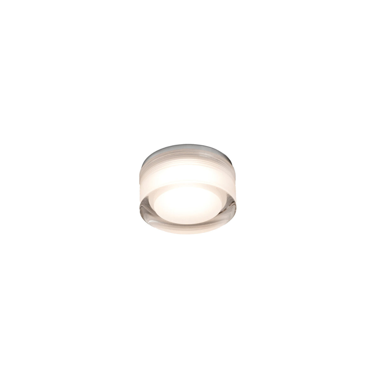 Foco Empotrable Faro EBBA LED 4W IP44 | Cristal y Blanco Mate
