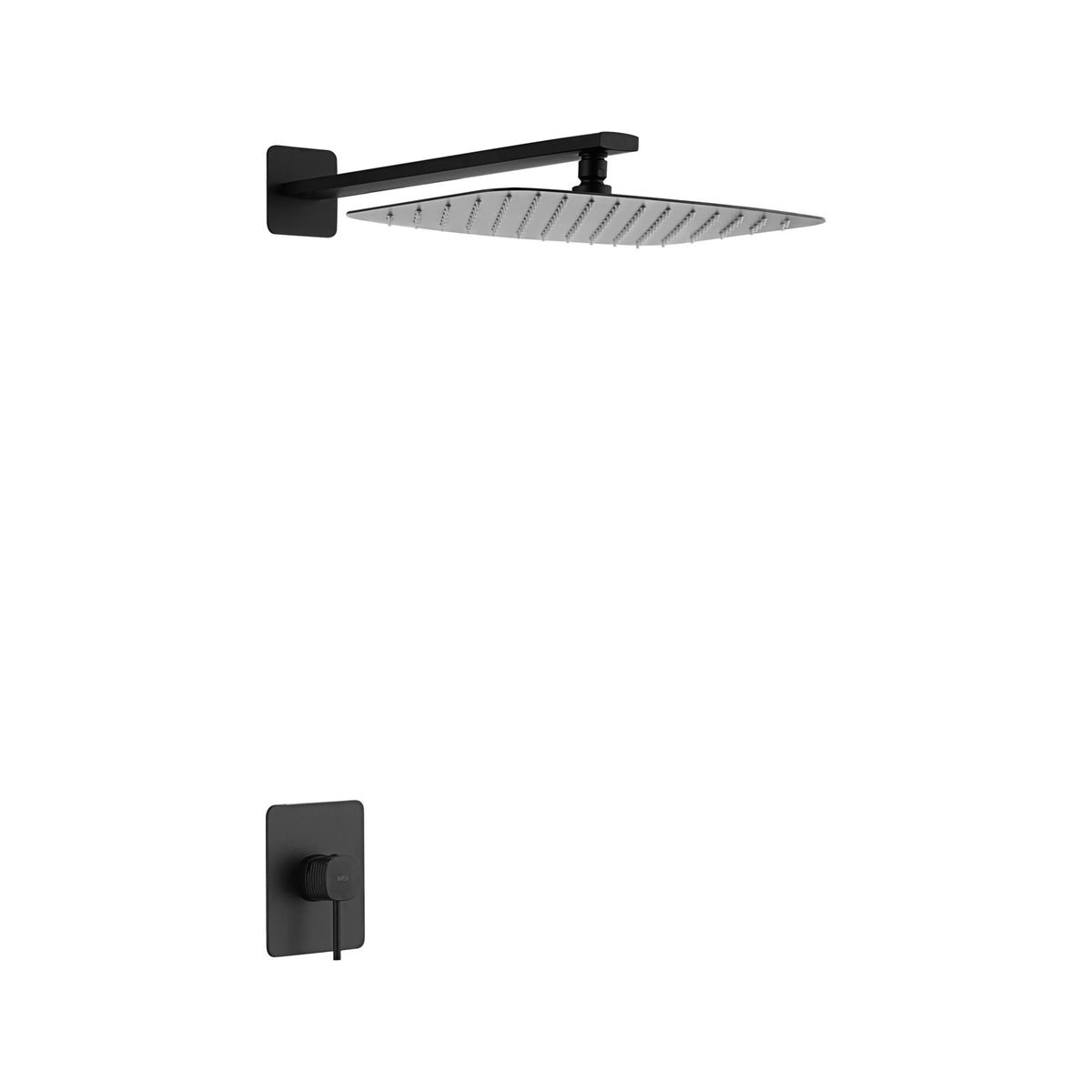 Set Monomando Empotrado 1 Vía Firenze Con Rociador IMEX Negro Mate